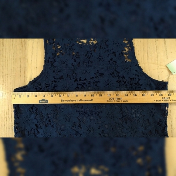 Decree tank style navy crochet lined dress XL NWT - Picture 12 of 13